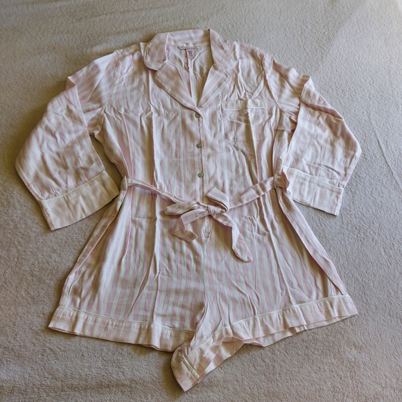 Victoria secret Flanel tie Romper size XL New - Picture 11 of 15